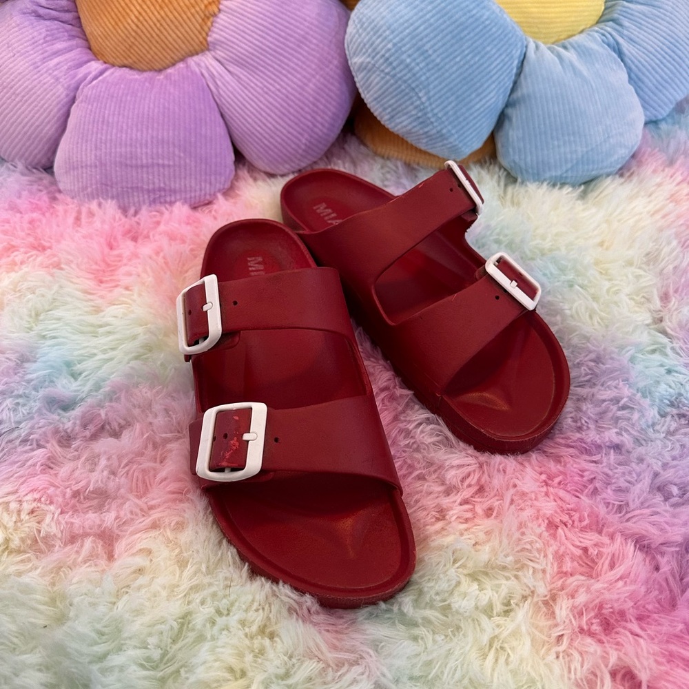 MIA Red Sandals (Birkenstock style)